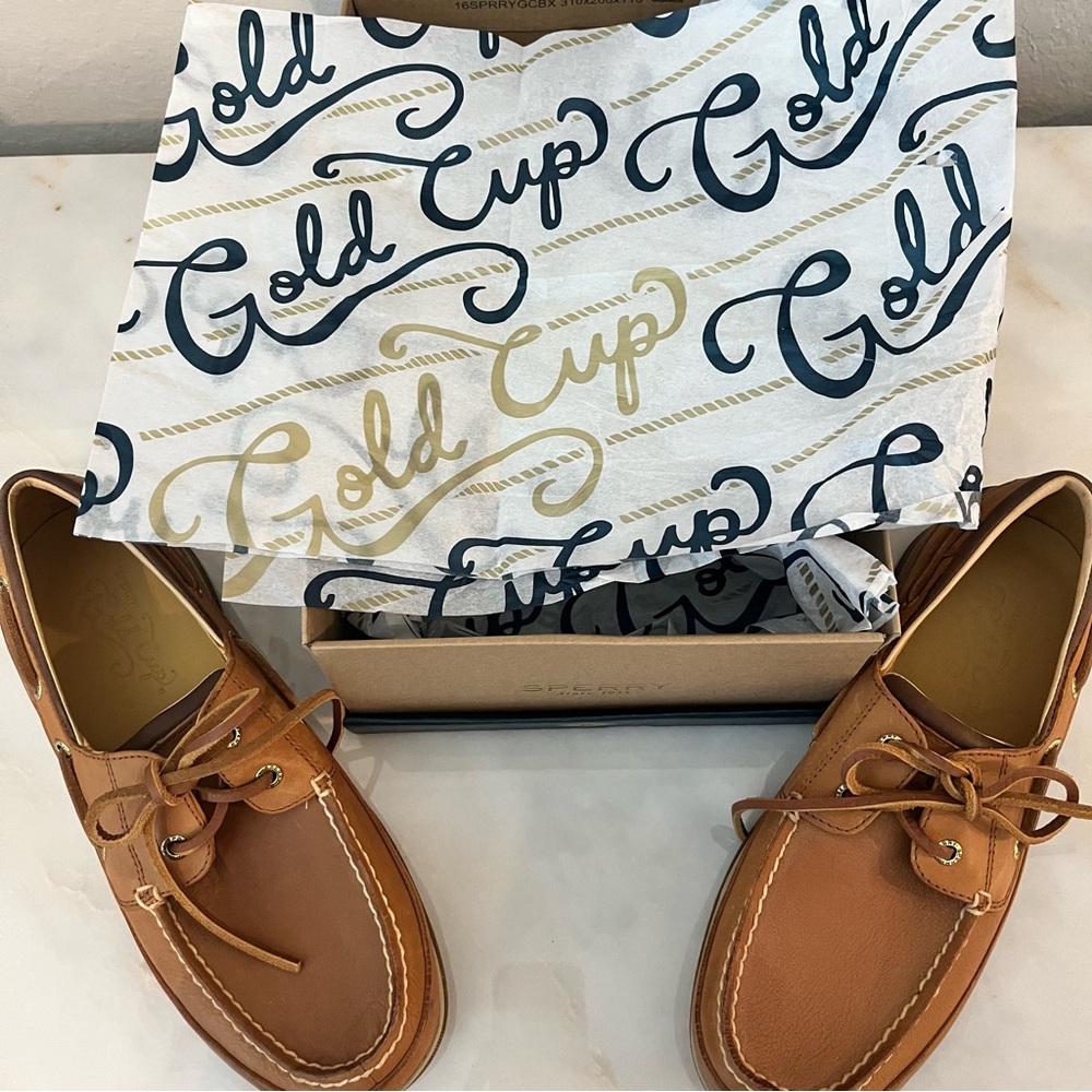 Luxury Sperry Boat Shoes with 18K Gold - Picture 12 of 14